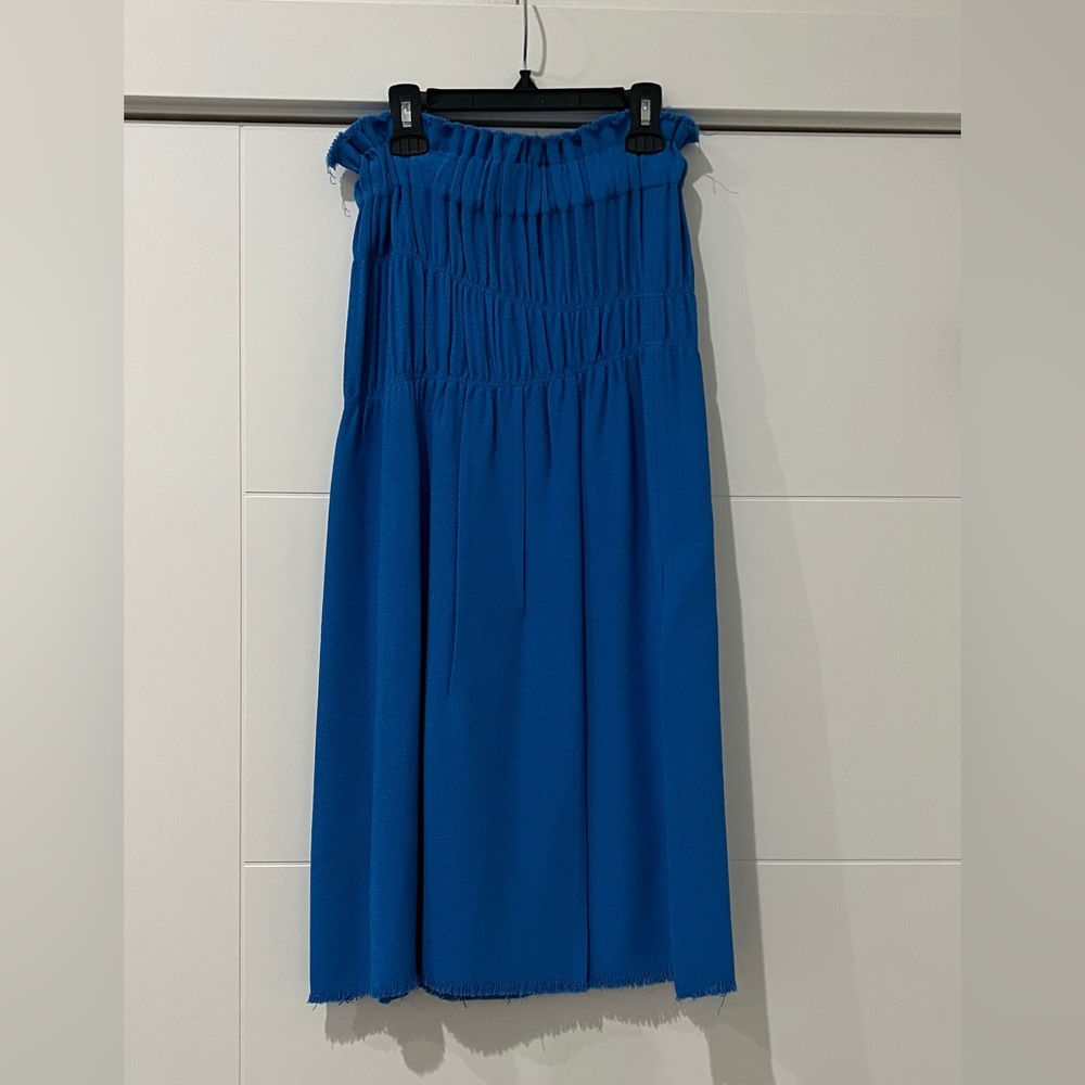 Helmut Lang Blue Midi Skirt